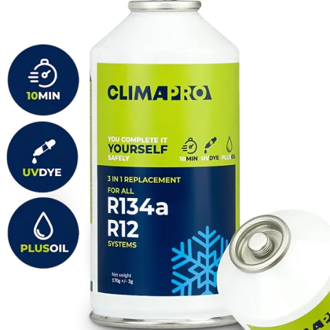 2X CZYNNIK CHŁODNICZY GAZ DO NABICIA KLIMATYZACJI KLIMY R134a CLIMAPRO