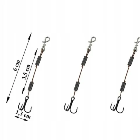 3 x DOZBROJKA kotwica #4 przypon 1x7/ 3,5 cm 15 kg