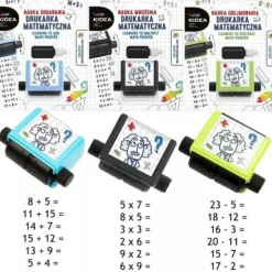 3x DRUKARKA MATEMATYCZNA NAUKA MNOŻENIE DODAWANIE ODEJMOWANIE KIDEA