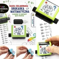 3x DRUKARKA MATEMATYCZNA NAUKA MNOŻENIE DODAWANIE ODEJMOWANIE KIDEA