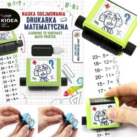 3x DRUKARKA MATEMATYCZNA NAUKA MNOŻENIE DODAWANIE ODEJMOWANIE KIDEA