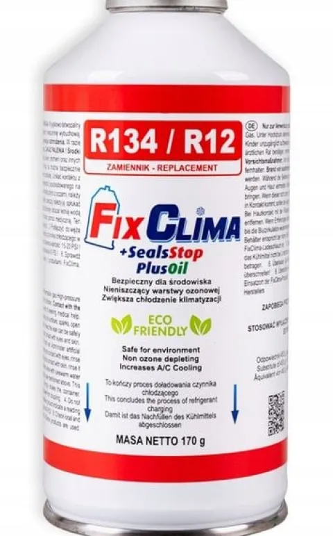 2x GAZ CZYNNIK CHŁODNICZY DO NAPEŁNIANIA KLIMATYZACJI R134A + USZCZELNIACZ