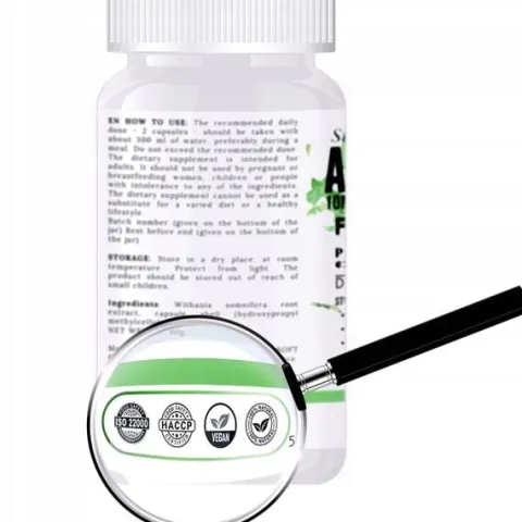 3x 1000MG ASHWAGANDHA PREMIUM KSM-66 STRES SEN DEPRESJA ZMĘCZENIE 120
