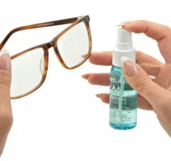 2x 30ml Płyn ANTI-FOG przeciw parowaniu + 2x Ściereczka + 2x Etui twarde