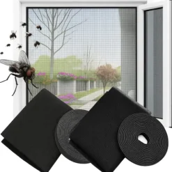 2x moskitiera siatka na okno mocna okienna muchy owady 150x130 + rzep 2szt