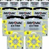 80x NAJMOCNIEJSZE BATERIE RAYOVAC EXTRA DO APARATÓW SŁUCHOWYCH 10 MF