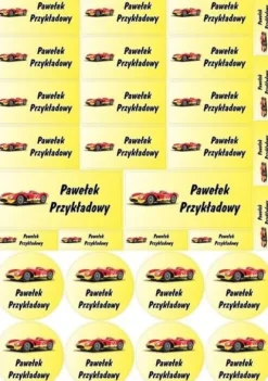 30x Naklejki etykiety imienne wodoodporne do szkoły na przybory dla chłopca