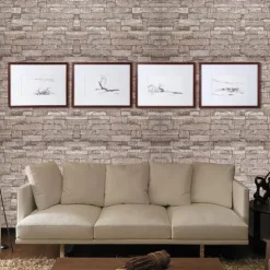 10x PANELE 3D ŚCIENNE SAMOPRZYLEPNE PIANKA XPE CEGŁA BEŻOWA TAPETA 77x70cm