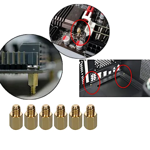 6x Podkładka calowa dystans płyty głównej UNC 6#32 6-32 6.5 mosiężny spacer