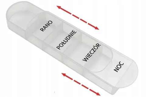 2 x Pojemnik na leki kasetka pudełko na tabletki 7 dni 4 pory dnia