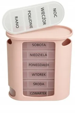 2 x Pojemnik na leki kasetka pudełko na tabletki 7 dni 4 pory dnia