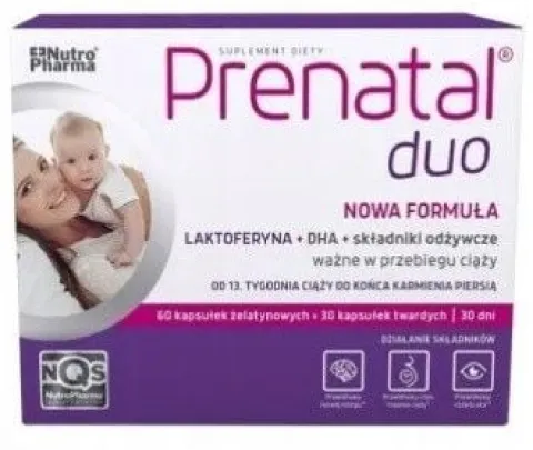 3x Prenatal DUO 30tabl.(+60kaps.) NA 3 MIESIĄCE