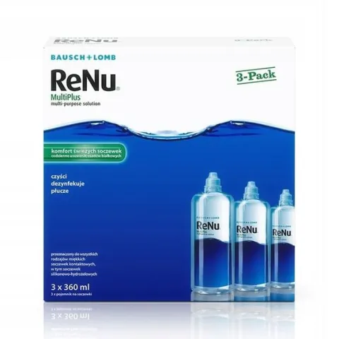 3 x Płyn Do Soczewek RENU MULTIPLUS 360 ml