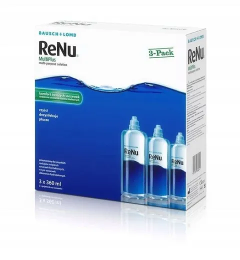 3 x Płyn Do Soczewek RENU MULTIPLUS 360 ml