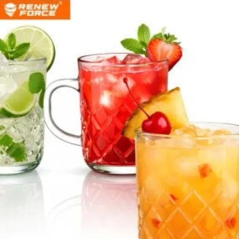 6x SZKLANKA DO KAWY HERBATY NAPOJÓW SZKLANKI Z UCHEM ZESTAW SZKLANEK 230ml