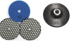 3 x TARCZA DIAMENTOWA DO SZLIFOWANIA GRESU SPIEKU NA SUCHO 100mm + DYSK