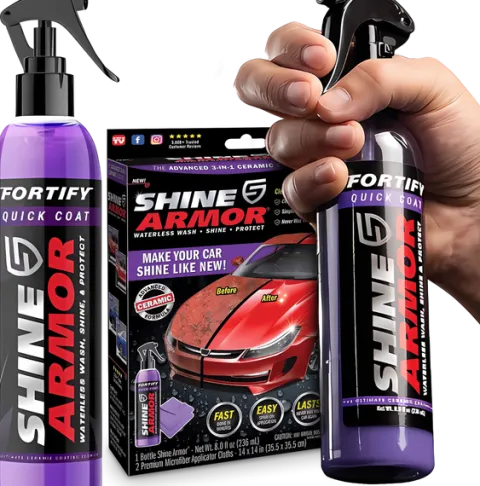2X Wosk Ceramiczny Do Lakieru 3w1 Powłoka Ochrona Shine Armor 2X MIKROFIBRA
