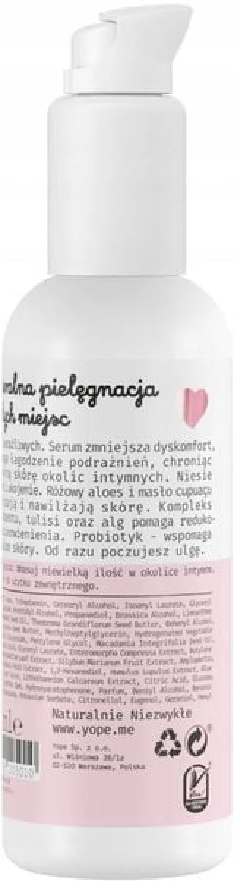 YOPE SERUM DO PIELĘGNACJI INTYMNEJ NAWILŻAJĄCE DELIKATNE UKOJENIE 50 ML