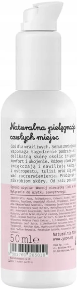 YOPE SERUM DO PIELĘGNACJI INTYMNEJ NAWILŻAJĄCE DELIKATNE UKOJENIE 50 ML