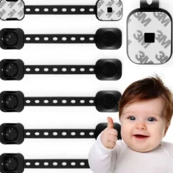 Zabezpieczenie otwierania szafek Ricokids 798202 6 szt czarne