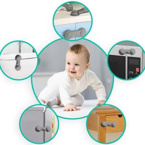 Zabezpieczenie otwierania szafek Ricokids 798301 10 szt szare