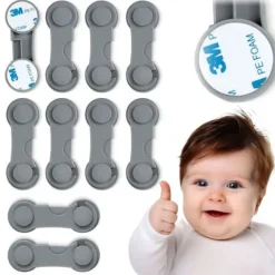 Zabezpieczenie otwierania szafek Ricokids 798301 10 szt szare