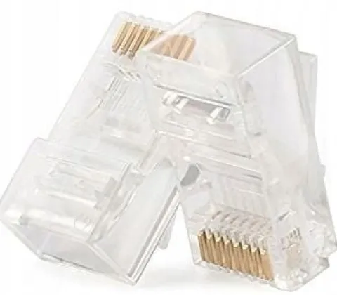Zaciskarka Wtyków Skrętki Kabli RJ45 + Złącza 25x Wtyk RJ-45 do Zaciskania
