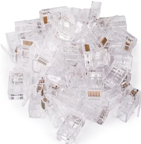 Zaciskarka Wtyków Skrętki Kabli RJ45 + Złącza 25x Wtyk RJ-45 do Zaciskania