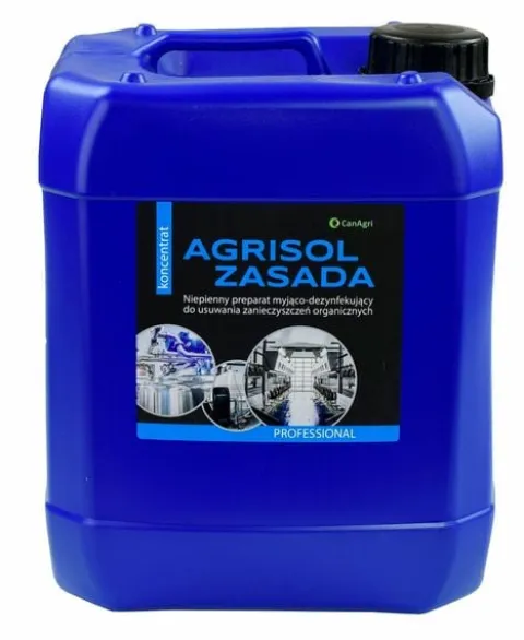 Zasadowy preparat myjąco - dezynfekujący Agrisol Zasada, 10 kg, Can Agri