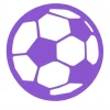 Zawieszka dekor ozdoba ażurowa PIŁKA football czer