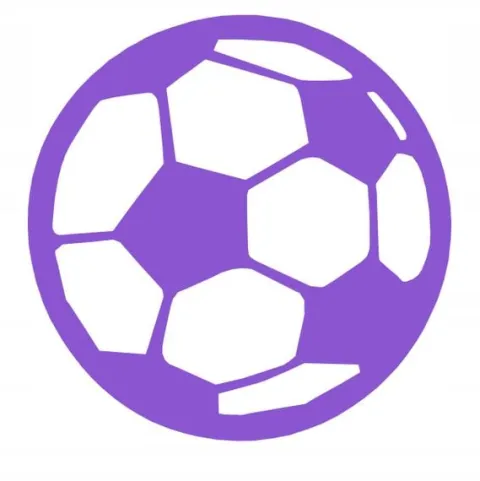 Zawieszka dekor ozdoba ażurowa PIŁKA football fiol