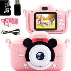 ZeeT aparat dla dzieci SD 32GB 40MP gry LCD selfie Myszka Miki różowy