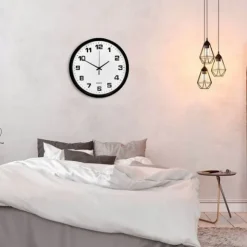 ZEGAR ŚCIENNY CZARNY 30cm na ścianę dekoracyjny klasyczny do kuchni