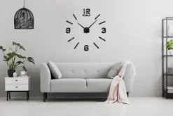 Zegar ścienny Diy BAST 3D czarny