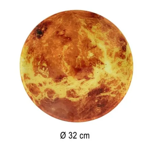 Zegar ścienny planeta mars z wyświetlaczem LED 32 cm pomarańczowy