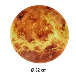 Zegar Ścienny Planeta Mars Z Wyświetlaczem Led 32 Cm Pomarańczowy