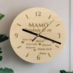 ZEGAR ŚCIENNY PREZENT NA DZIEŃ MAMY GRAWER NADRUK