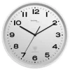 Zegar ścienny sterowany radiowo 22cm DCF77 aluminium cicha praca wskazówek