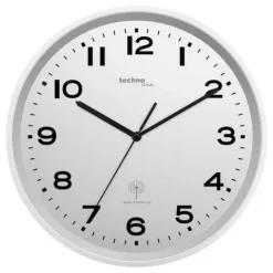 Zegar ścienny sterowany radiowo 22cm DCF77 aluminium cicha praca wskazówek