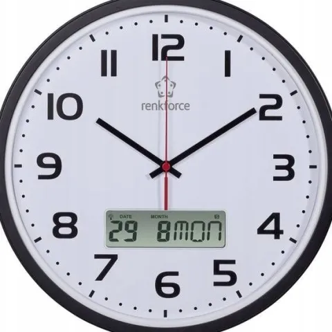 Zegar ścienny sterowany RADIOWO auto czas 32cm