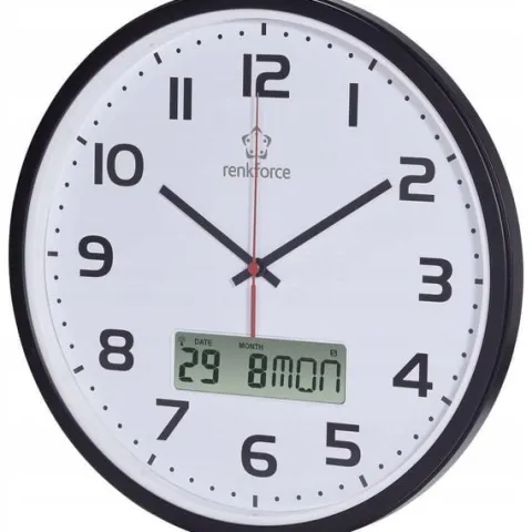 Zegar ścienny sterowany RADIOWO auto czas 32cm