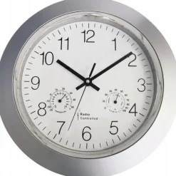 Zegar ścienny sterowany radiowo temperatura 34cm