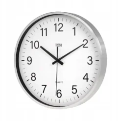 Zegar Ścienny Teesa Silver Srebrny 30Cm + Bateria