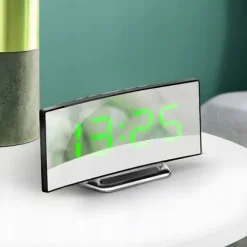 ZEGAR CYFROWY NOWOCZESNY ELEKTRONICZNY STOJĄCY BUDZIK LED ZIELONY