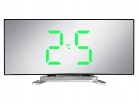 ZEGAR CYFROWY ZEGAREK ELEKTRONICZNY STOJĄCY TERMOMETR GODZINA BUDZIK LCD