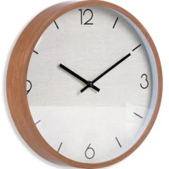 Zegar Dekoracyjny Ozdobny Ścienny Wiszący na Ścianę Beżowy Brązowy 29,5 cm