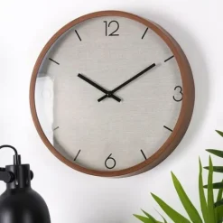 Zegar Dekoracyjny Ozdobny Ścienny Wiszący na Ścianę Beżowy Brązowy 29,5 cm