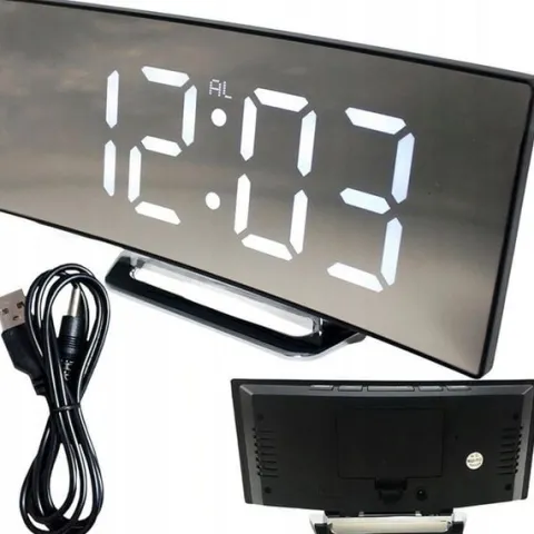 Zegar Elektroniczny Cyfrowy LED Zegarek Elektroniczny Budzik z