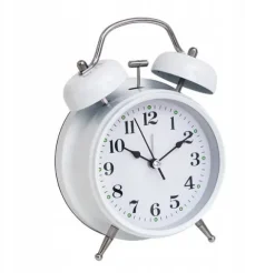 Zegar Retro BUDZIK klasyczny baterie GŁOŚNY alarm ZEGAREK Z KOWADEŁKIEM