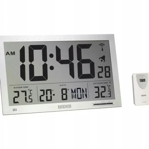 Zegar sterowany radiowo czujnik zewnętrzny °C